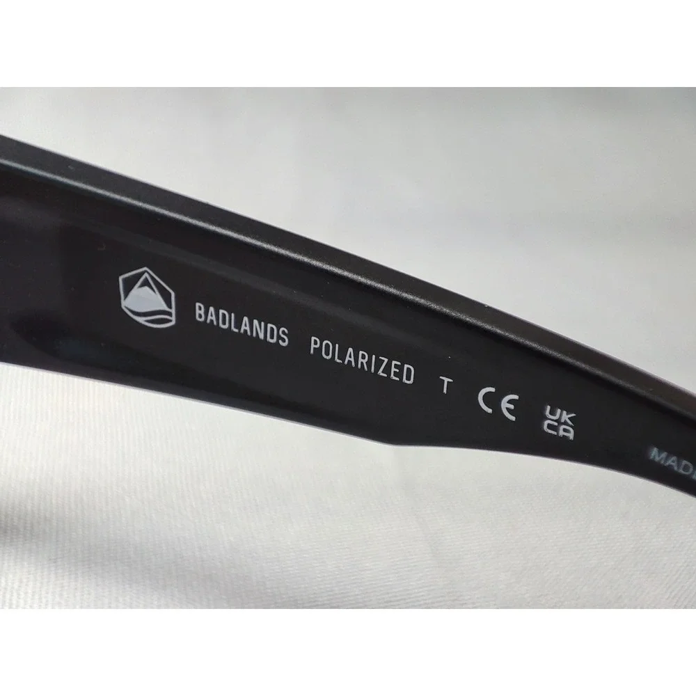 Native Eyewear Badlands Polarized Matte Black Green Mirror Wrap 58-16-125